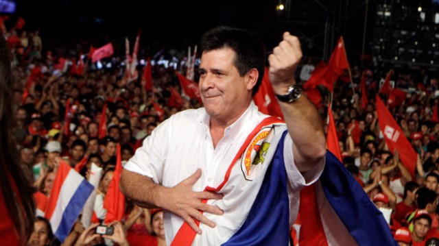 Smokin' -  Paraguay's new president, tobacco magnate Horacio Cartes