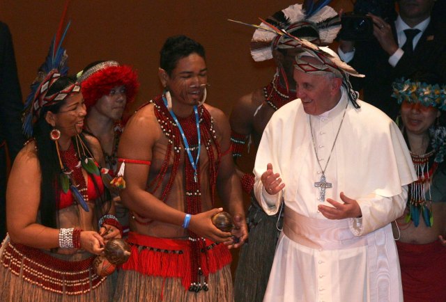 Does the pope wear a funny hat?