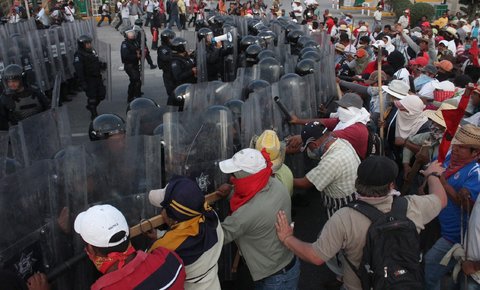 Teachers protest...police demand to see hall passes