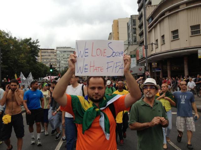 Protests in the time of football