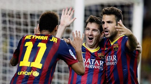 Messi and Neymar lead a dramatic Barcelona win in which 6 South Americans played for azulgrana 