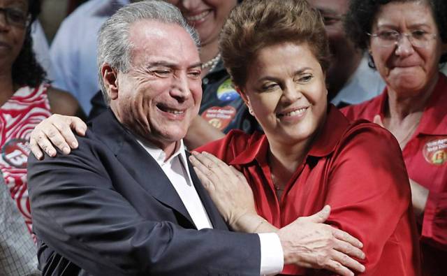 President Rousseff and VP Temer during happier days. 